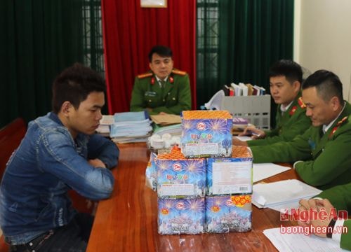 Công an Đô Lương bắt qủa tang vụ tàng trữ 8kg pháo