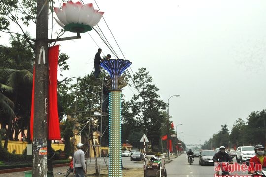 TP Vinh: 10 tỷ đồng xã hội hoá đầu tư cho hệ thống đèn trang trí Tết