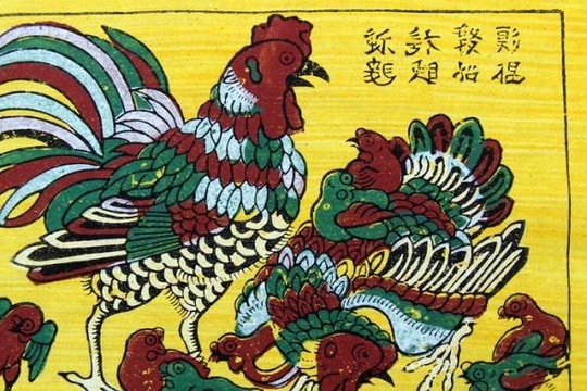 Giải mã cực thú vị 6 loại gà trong tranh Đông Hồ