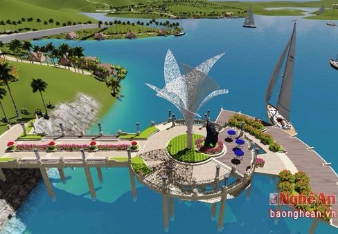 Phối cảnh cực ấn tượng của khu du lịch nghìn tỷ đảo chè Cầu Cau