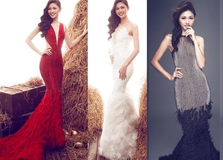 Á hậu Thanh Tú quyến rũ với đầm lông vũ