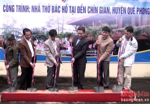 Động thổ xây dựng Nhà thờ Bác Hồ tại đền Chín Gian