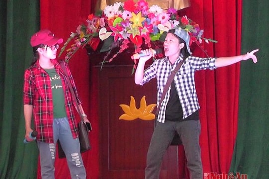 Thanh, thiếu niên Yên Thành diễn tiểu phẩm giáo dục kỹ năng sống