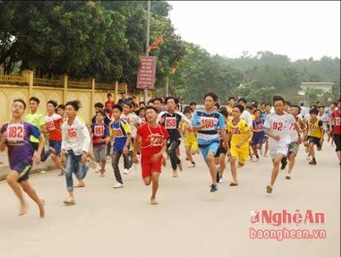 Thanh Chương: Hơn 1.000 VĐV tham gia chạy Olympic
