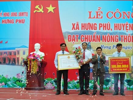 Hưng Phú (Hưng Nguyên) đón Bằng công nhận đạt chuẩn nông thôn mới
