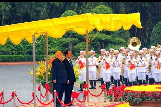 Lễ đón chính thức Tổng thống Israel thăm Việt Nam