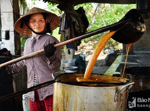 Làng mật mía sạch Tân Hương vào mùa