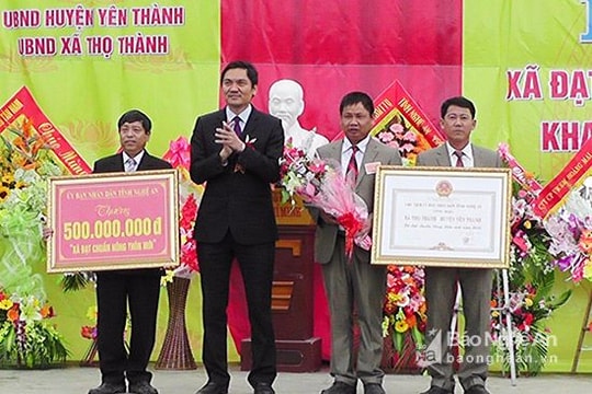 Thọ Thành (Yên Thành) đón Bằng công nhận xã đạt chuẩn NTM