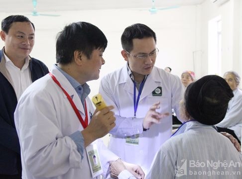 Mổ mắt miễn phí cho người dân 2 xã An Hòa và Quỳnh Ngọc (Quỳnh Lưu)