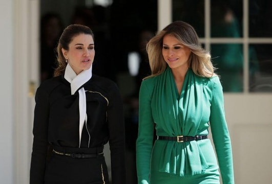 Đệ nhất phu nhân Mỹ đọ sắc bên Hoàng hậu Jordan