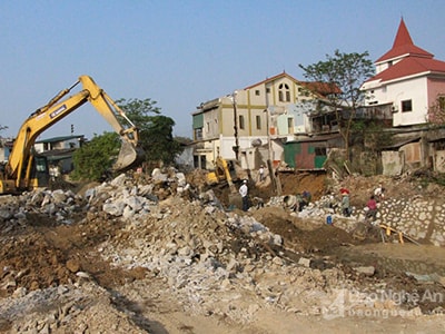 Thi công hào Thành cổ Vinh đạt 30% khối lượng