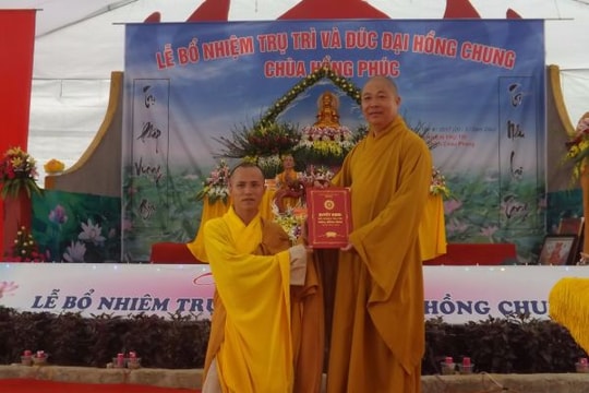 Bổ nhiệm trụ trì và đúc đại hồng chung chùa Hồng Phúc