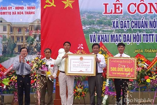 Xã Hoa Thành (Yên Thành) và Thanh Lương (Thanh Chương) về đích NTM