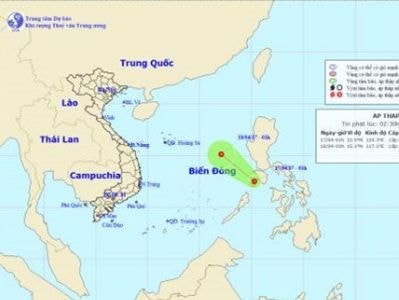 Thời tiết hôm nay 17/4: Xuất hiện áp thấp nhiệt đới trên biển Đông
