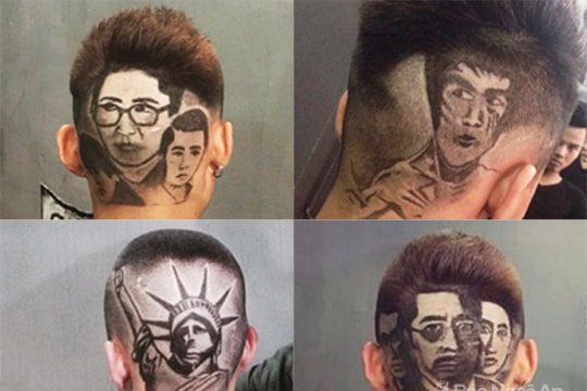 Chàng trai xứ Nghệ cắt tóc hình diễn viên 'sống chung với mẹ chồng' trên đầu khách