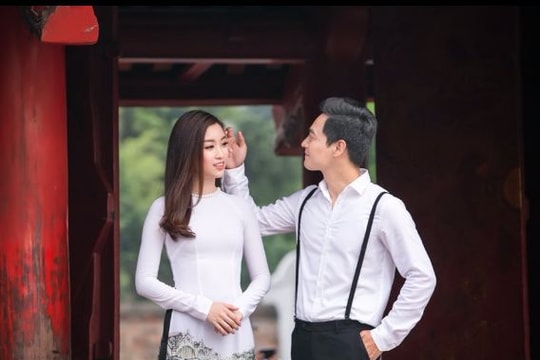 Hoa hậu Mỹ Linh quay MV cùng MC Phan Anh