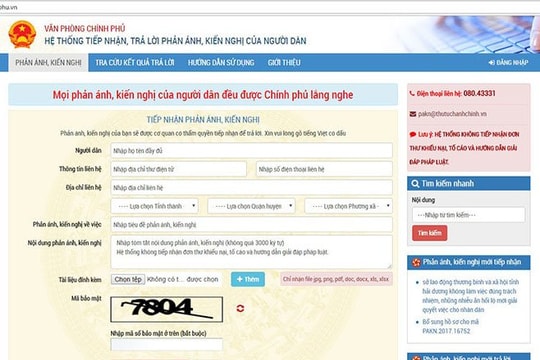 Ban hành Quy chế trả lời người dân trên website Chính phủ