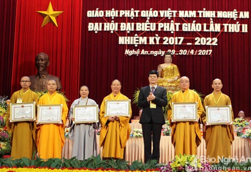Hơn 500 đại biểu dự Đại hội Đại biểu Phật giáo tỉnh Nghệ An lần thứ 2
