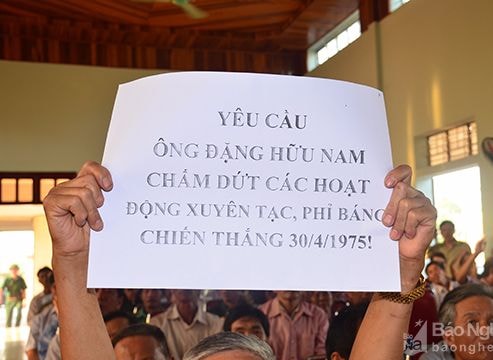 Cựu chiến binh Quỳnh Lưu vạch trần và đề nghị pháp luật xử lí Đặng Hữu Nam