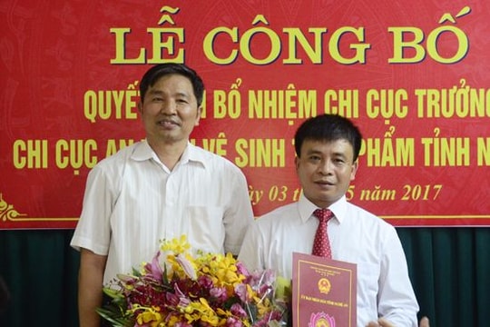 Nghệ An có tân Chi cục trưởng Chi cục An toàn vệ sinh thực phẩm