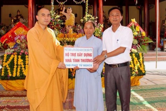 Chùa Thuần Hậu hỗ trợ xây dựng nhà tình thương ở Yên Thành