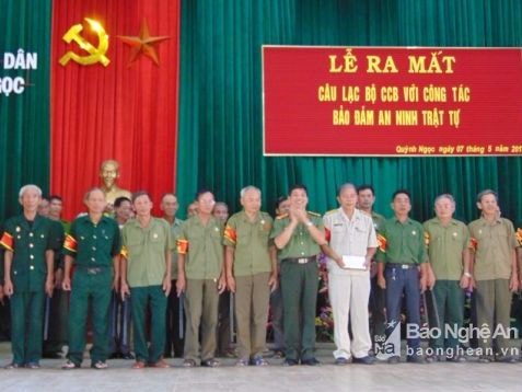 Quỳnh Ngọc: 75 cựu chiến binh tham gia Câu lạc bộ đảm bảo an ninh trật tự