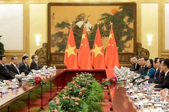 Chủ tịch nước Trần Đại Quang hội đàm với Chủ tịch TQ