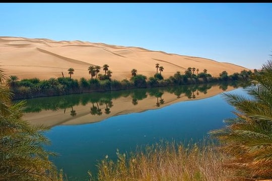 Hồ nước ngọt giữa sa mạc Sahara