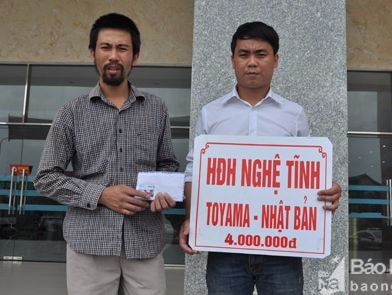 Hội đồng hương Nghệ Tĩnh Toyama (Nhật Bản) ủng hộ bí thư đoàn khó khăn