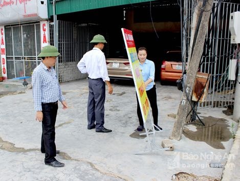 Thị xã Hoàng Mai quyết tâm giải tỏa vỉa hè