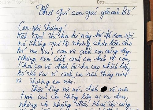 Xúc động bức tâm thư của ông bố gửi con gái sau kỳ thi cuối học kỳ