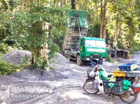 Đơn vị thi công biến rừng săng lẻ thành nơi xả rác thải xây dựng