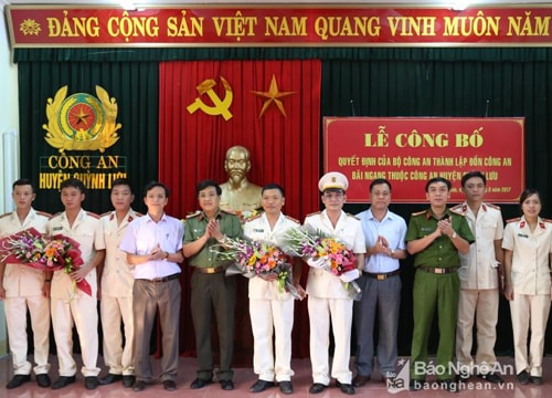 Thành lập Đồn Công an Bãi ngang thuộc Công an huyện Quỳnh Lưu