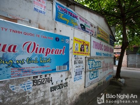 TP Vinh: Loạn quảng cáo, rao vặt