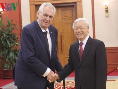 Tổng Bí thư Nguyễn Phú Trọng tiếp Tổng thống Séc Milos Zeman