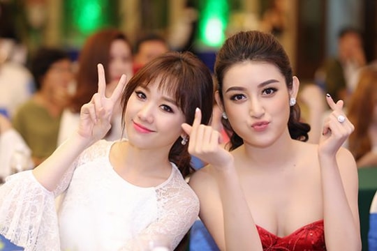 Huyền My thân thiết với Hari Won