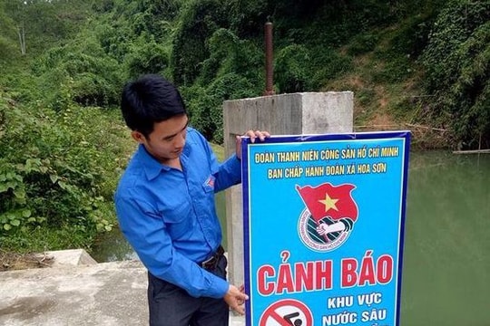 Anh Sơn: Cắm gần 150 biển báo tại những vùng nước sâu nguy hiểm