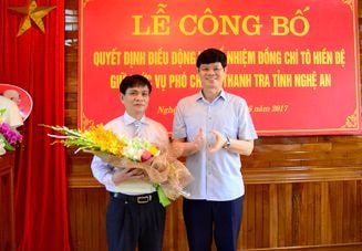 Trao Quyết định bổ nhiệm Phó Chánh Thanh tra tỉnh Nghệ An