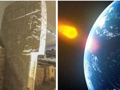 Khoảnh khắc sao chổi hủy diệt voi ma mút trên cột đá cổ