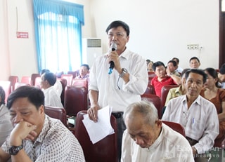 Lãnh đạo xã Nghi Xuân (Nghi Lộc) đối thoại với dân