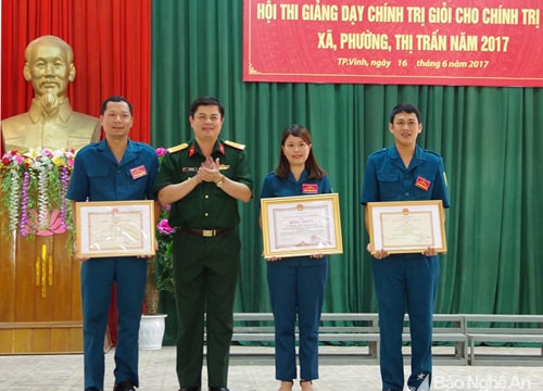 Nghệ An bế mạc Hội thi chính trị viên giảng dạy chính trị giỏi