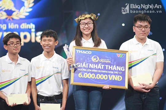 Nữ sinh xinh đẹp trường Chuyên ĐH Vinh lọt vào cuộc thi quý Đường lên đỉnh Olympia