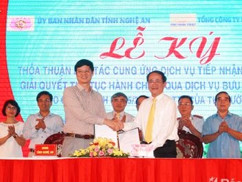 Nghệ An: 1.103 thủ tục hành chính giải quyết qua dịch vụ bưu chính công ích