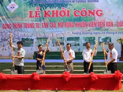 Khởi công trùng tu, tôn tạo Đền Vạn- Cửa Rào