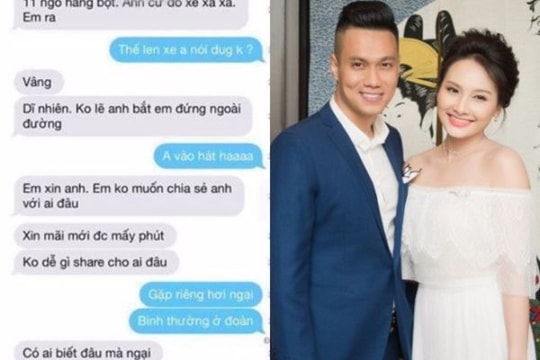 Vợ Việt Anh phản ứng sau vụ lùm xùm tin nhắn từ điện thoại Bảo Thanh
