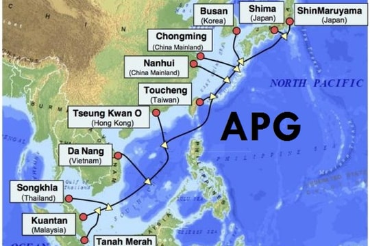 Cáp quang biển APG đã được sửa xong