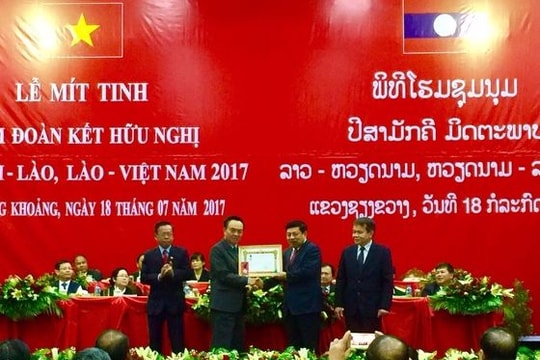 Chủ tịch UBND tỉnh dự lễ kỷ niệm 55 năm thiết lập quan hệ ngoại giao Việt Nam - Lào