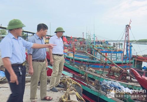 Diễn Châu: 100% tàu thuyền về nơi trú bão an toàn
