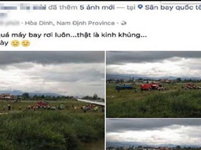 Người tung tin máy bay rơi ở Nội Bài sẽ bị phạt 10-20 triệu đồng