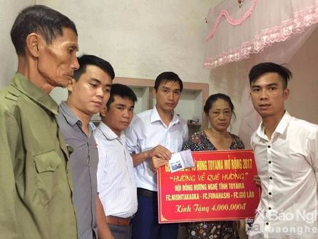 Hội đồng hương Nghệ Tĩnh tại Toyoama (Nhật Bản) ủng hộ các hoàn cảnh khó khăn